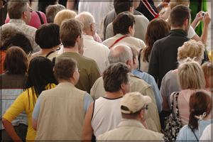 Crowd of people.